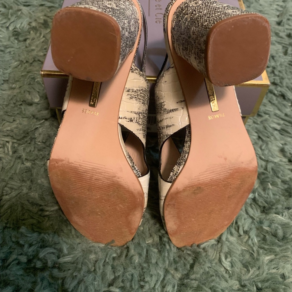 7.5 LOUIS ET CIE KAMBER crocodile sandals practically new! - Picture 3 of 5